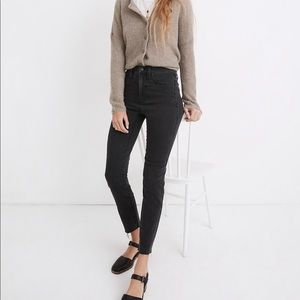 Madewell black 10” high-rise skinny